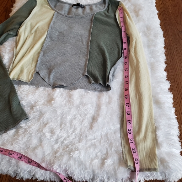 🌷SHEIN crop top long sleeve size large - Picture 7 of 8